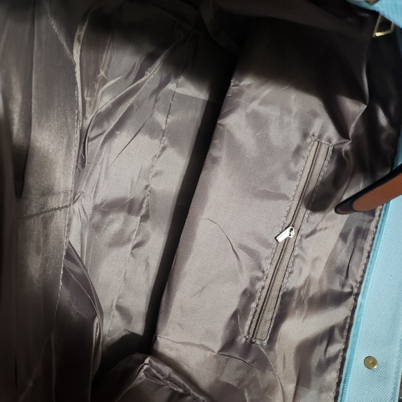 Chic Canvas Tote with Leather Accents - Picture 4 of 5